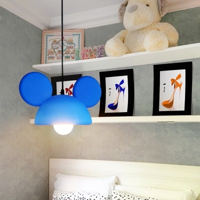 Pendente USARE Orelhas Mickey Azul 1L E27 240x410x270mm 