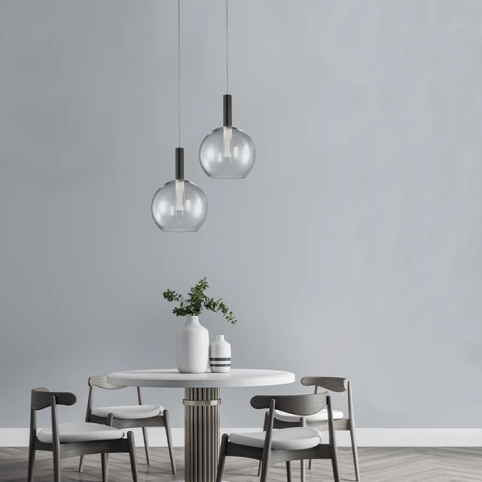 Pendente Casual Light Studioluce Cissy Preto 3 watts 3000K Ø200x303mm PD1484PT