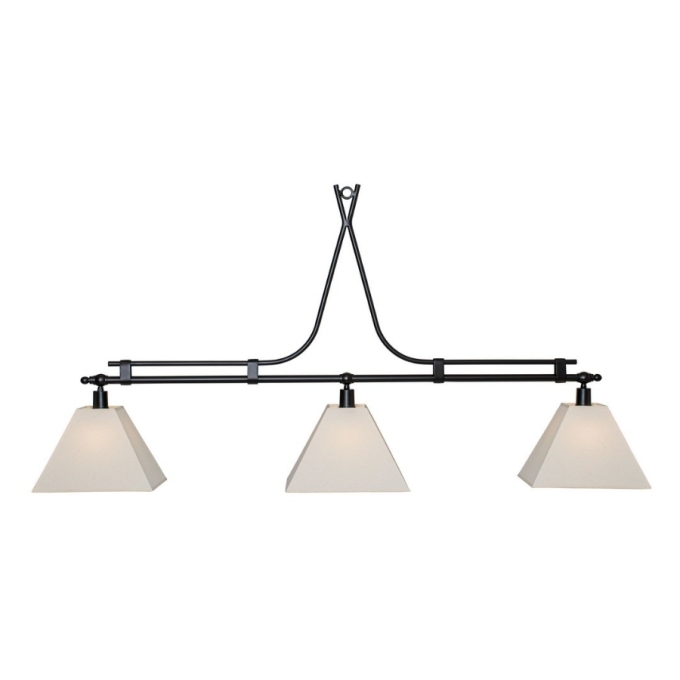 Pendente Foco Metallo Arezzo Cúpula Tecido 3L E27 1500x195x750mm PE 515/2