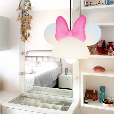 Pendente USARE Orelhas Minnie Rosa 1L E27 240x410x270mm 