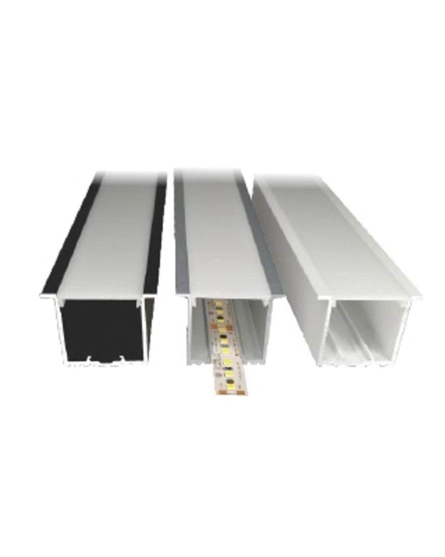 Perfil Embutido Sob Medida MK Iluminação 44,4x34,4mm (Somente Perfil) ALP08E