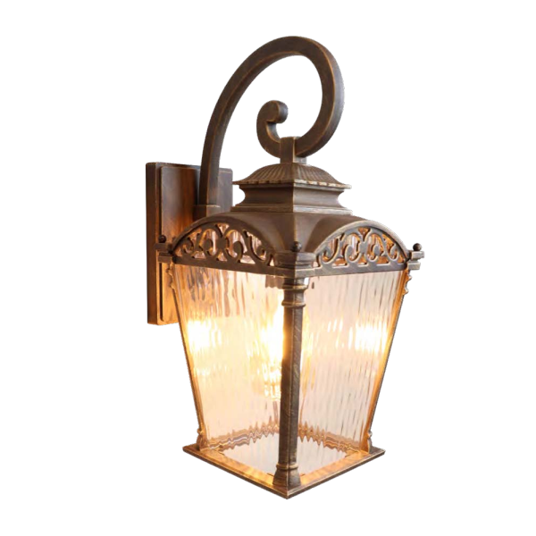 Arandela Lighting Store Colonial Alumínio e Policarbonato Ondulado 1L E27 190x260x410mm LO-1450