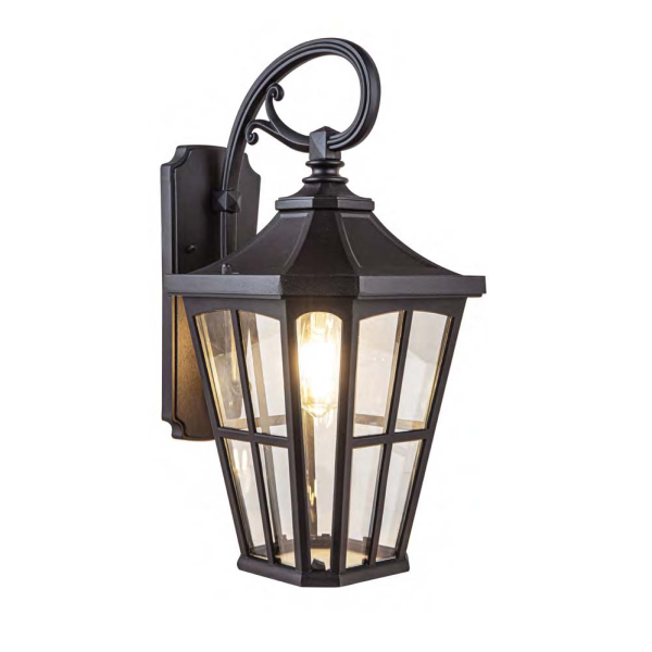Arandela Lighting Store Colonial Alumínio Fundido e Vidro Transparente 1L E27 250x290x480mm LO-1448