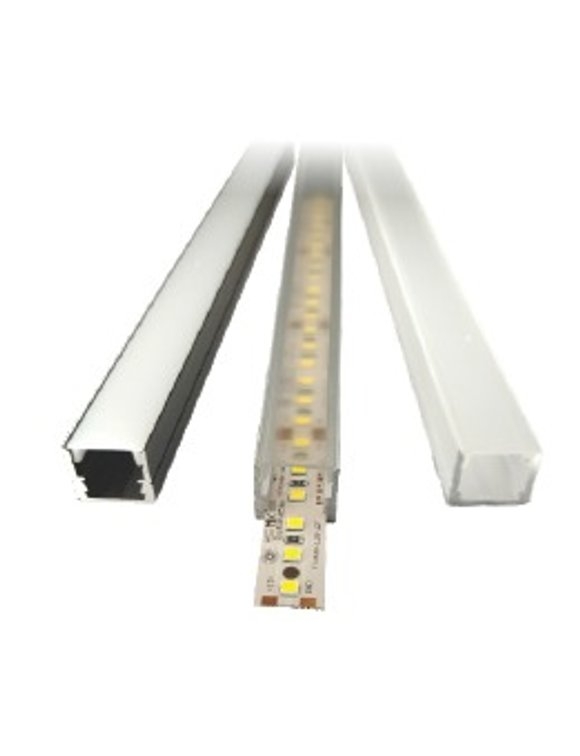 Perfil Sobrepor Sob Medida MK Iluminação 17x15mm (Somente Perfil) ALP04