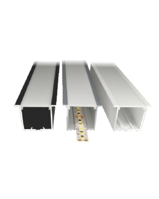 Perfil Embutido Sob Medida MK Iluminação 44,4x34,4mm (Somente Perfil) ALP08E