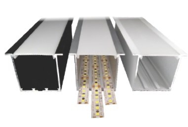 Perfil Embutido Sob Medida MK Iluminação 63x50mm (Somente Perfil) ALP10E