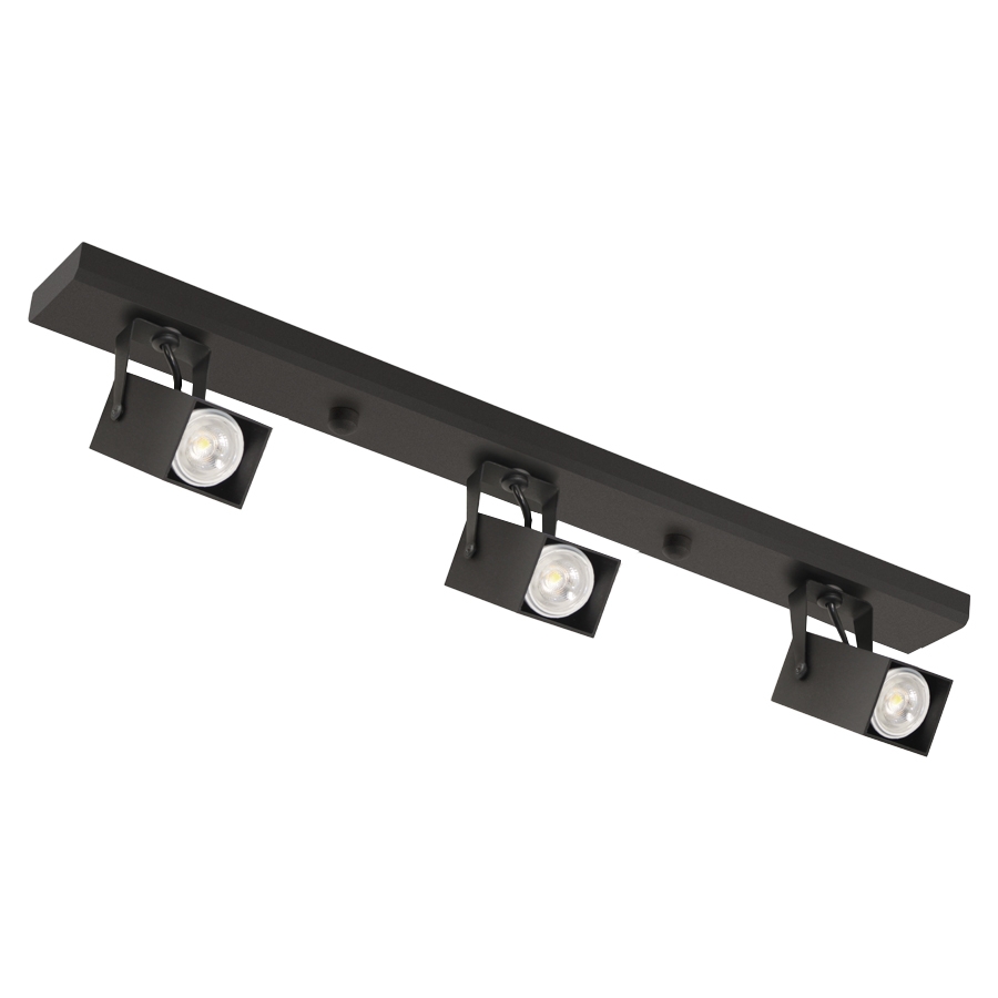 Spot TKS Trilho Pipe Fit S Quadrado 3L Mini Dicroica MR11 500x100x85mm 1285