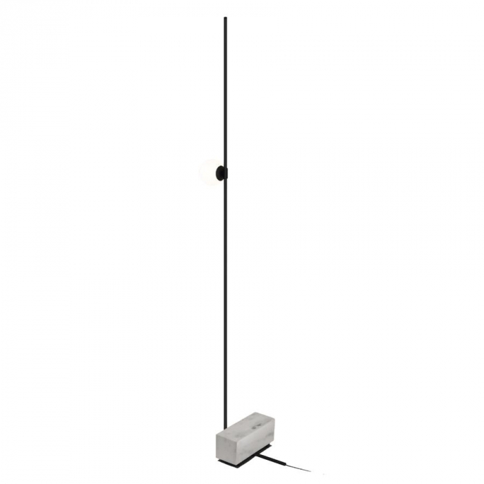 Coluna de Chão TKS Lani Marmore Globo Ø100mm 1L G9 265x410x1760mm 3006-MA