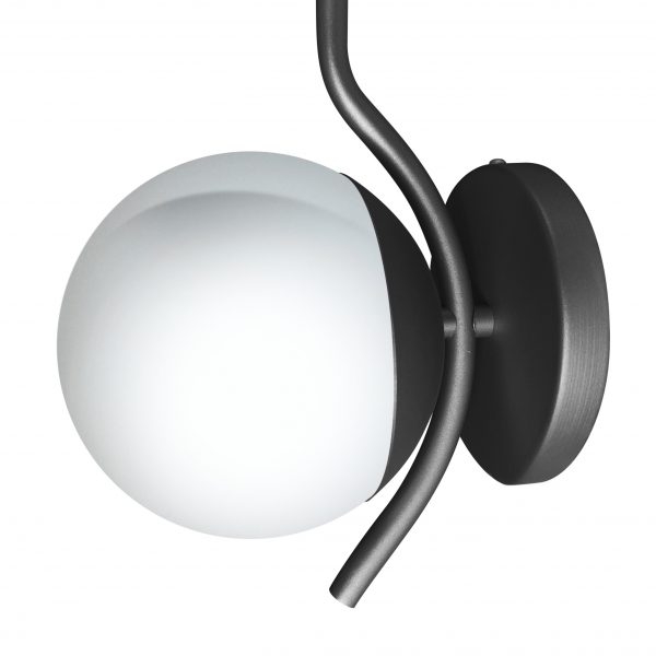 Arandela Itamonte Statera Alumínio e Vidro 1L G9 270x200mm Esfera Ø150mm 275