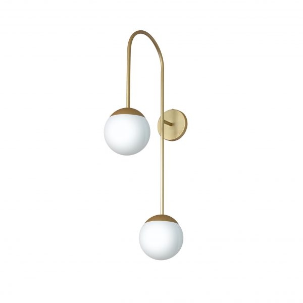 Arandela Itamonte UP G Alumínio e Vidro 2L G9 800x380mm Esfera Ø150mm 274