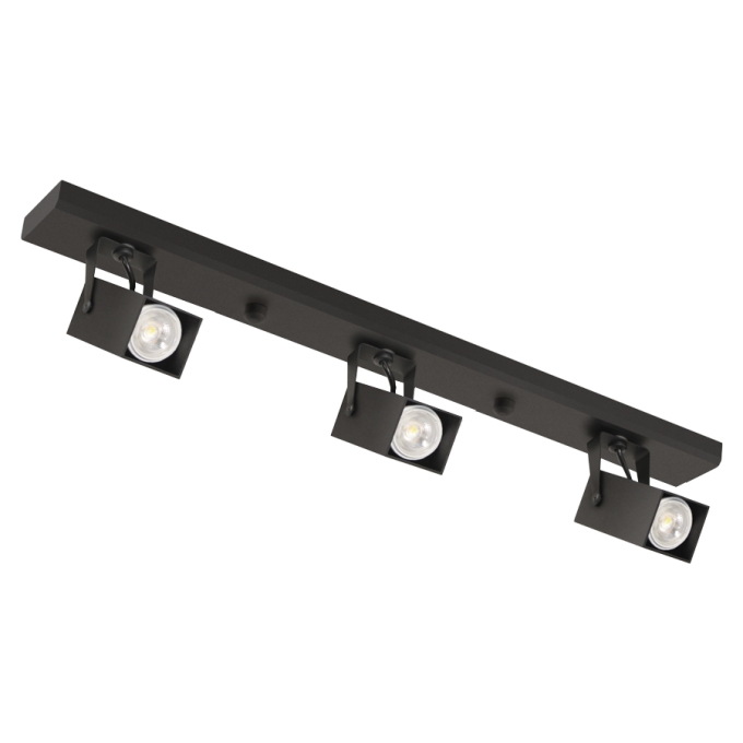 Spot TKS Trilho Pipe Fit S Quadrado 3L Mini Dicroica MR11 500x100x85mm 1285