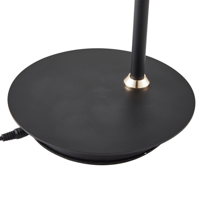 Abajur Nordecor Vogel 10 watts 3000K Preto e Dourado 460mm 2433