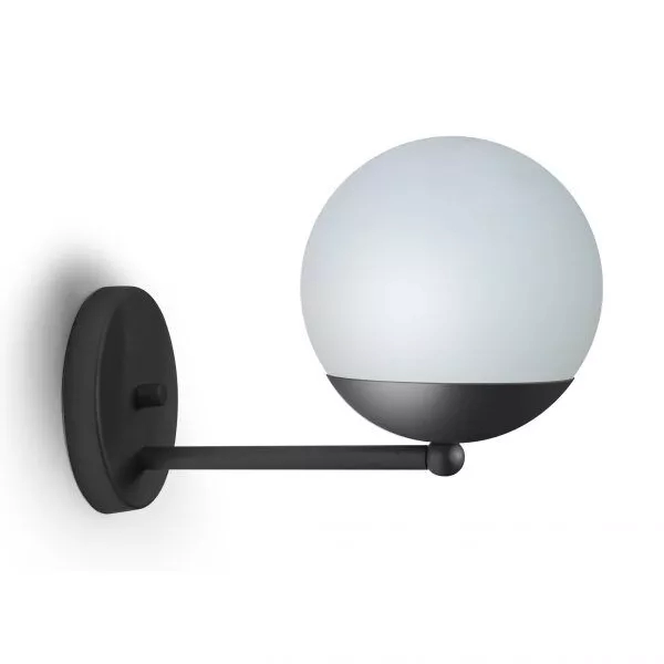 Arandela Itamonte Recte Alumínio e Vidro 1L G9 260x150mm Esfera Ø150mm 271