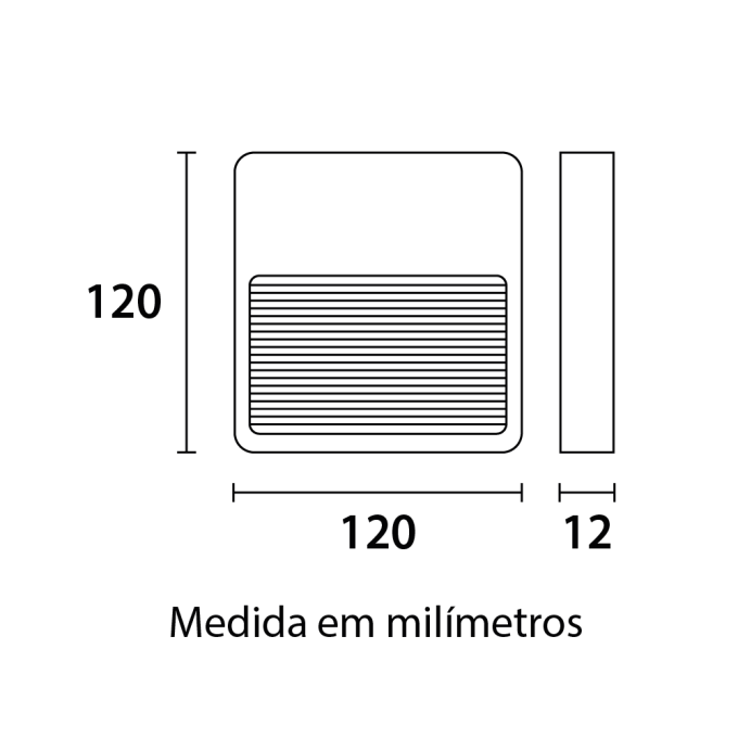 Balizador de Parede Germany Lich 3 watts 3000K Branco 120mm 20533011