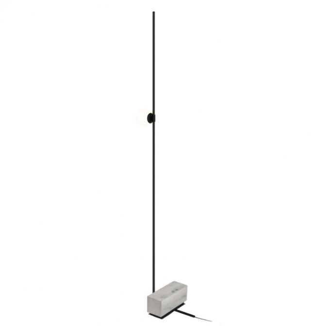 Coluna de Chão TKS Lani Marmore Globo Ø100mm 1L G9 265x410x1760mm 3006-MA