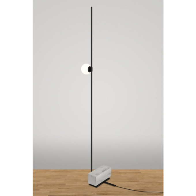 Coluna de Chão TKS Lani Marmore Globo Ø100mm 1L G9 265x410x1760mm 3006-MA