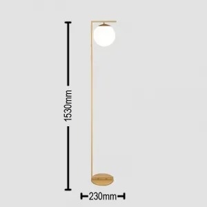 Coluna de Chão TKS Mahina Globo Ø200mm 1L E27 230x1530mm 3008