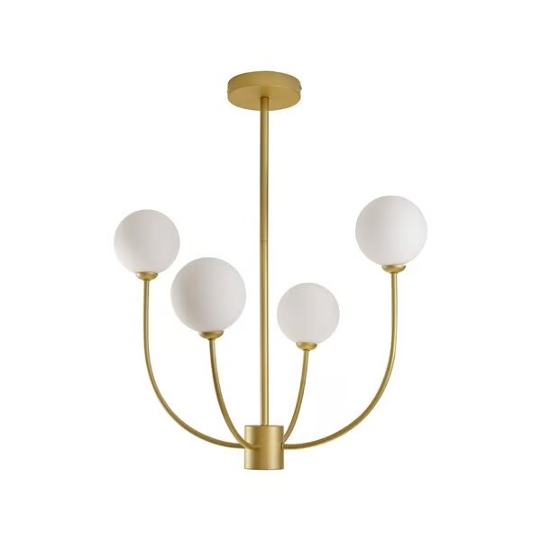 Pendente Starlux Grape Ouro Fosco e Globo Branco 4L G9 Ø550x1250mm ZR113-WGD