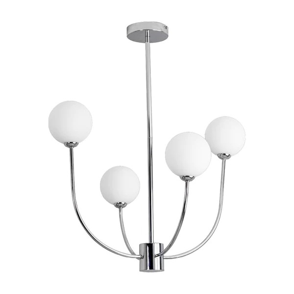 Pendente Starlux Grape Cromado e Globo Branco 4L G9 Ø550x1250mm ZR113-CH