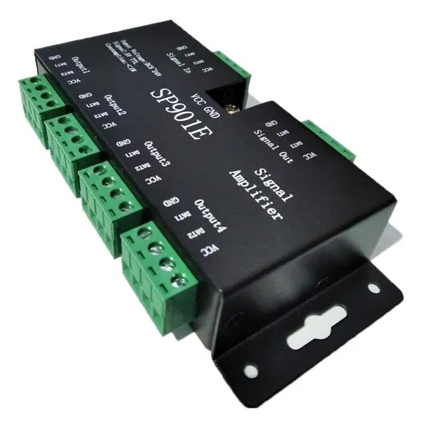 Amplificador de Sinal Alpertone para Projetos de Uso RGB DC 5-24V 288 watts 4 Saídas Color RGB Digital 0302