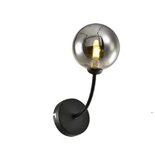 Arandela Starlux Grape Preto e Fumê 1L G9 Ø120x250mm ZR112-SKY