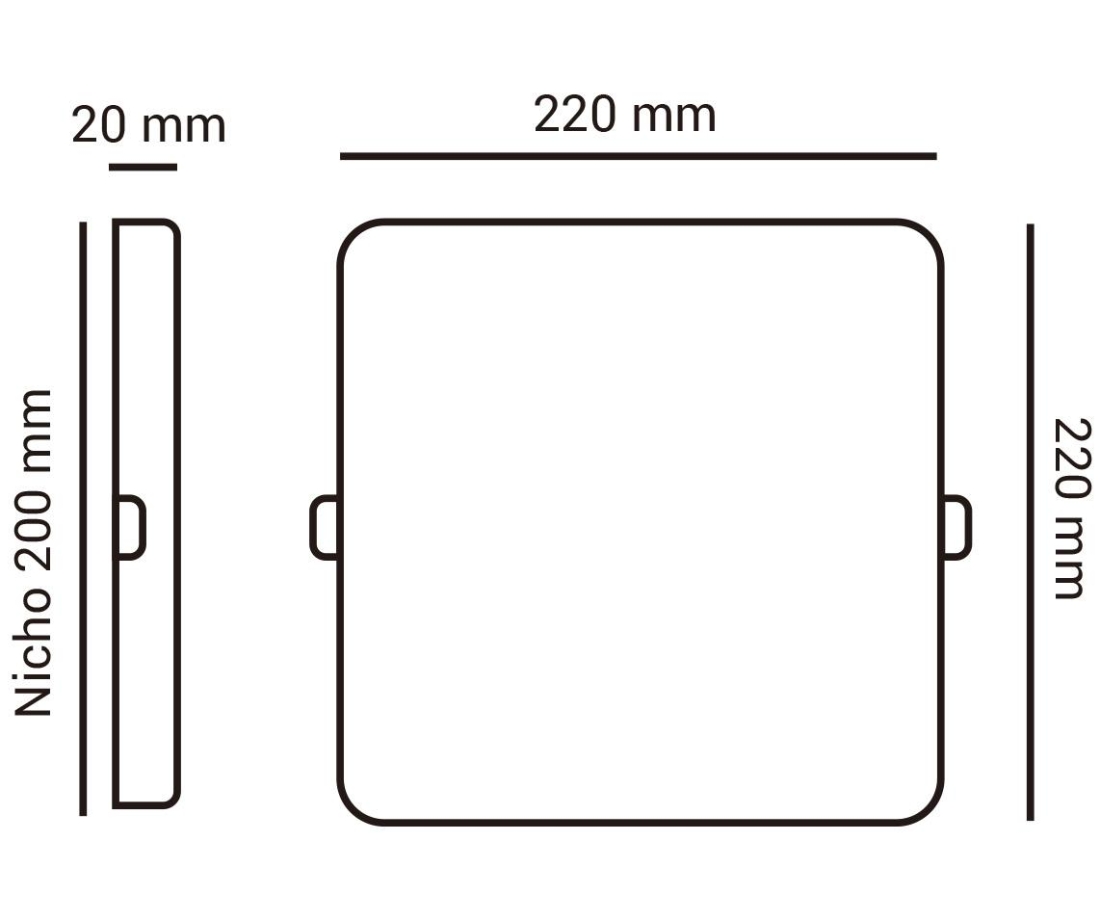Painel Semi Embutido Opus 30 Watts 4000K 120° Bivolt 220x220x20mm Branco OPS 36670