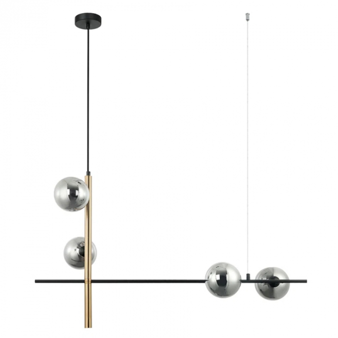Pendente Bella Bambu Preto 4L G9 920x290x530mm HL019