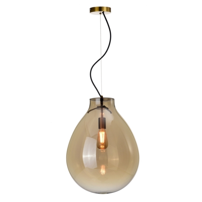Pendente Skylight Tommy Bronze e Conhaque 1L E27 Ø215x295mm SKY-3039S