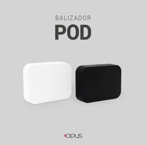 Balizador Sobrepor Opus Pod Preto 1,5 watts 3000K IP65 70x50mm OPS 80266