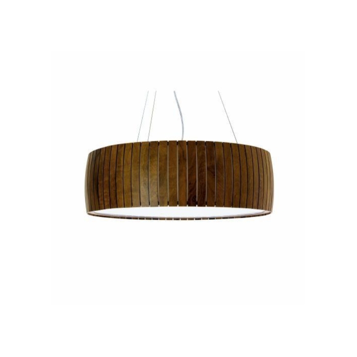 Pendente Fox Lustres Madeira Cilíndrico 8L E27 Ø1000x220mm 3025