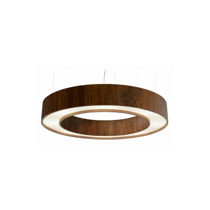 Pendente Fox Lustres Madeira Cilíndrico 9L E27 Ø900x150x100mm 3090