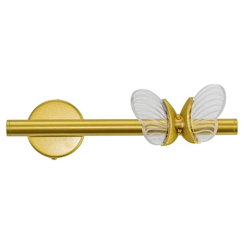 Arandela Starlux Papilio Borboleta Ouro Fosco 6 watts 2700K 240x90mm IDL015WRMG