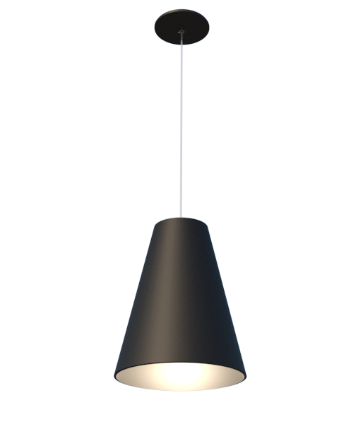 Pendente Fox Lustres Madeira Cônico 1L E27 Ø260x320mm 223