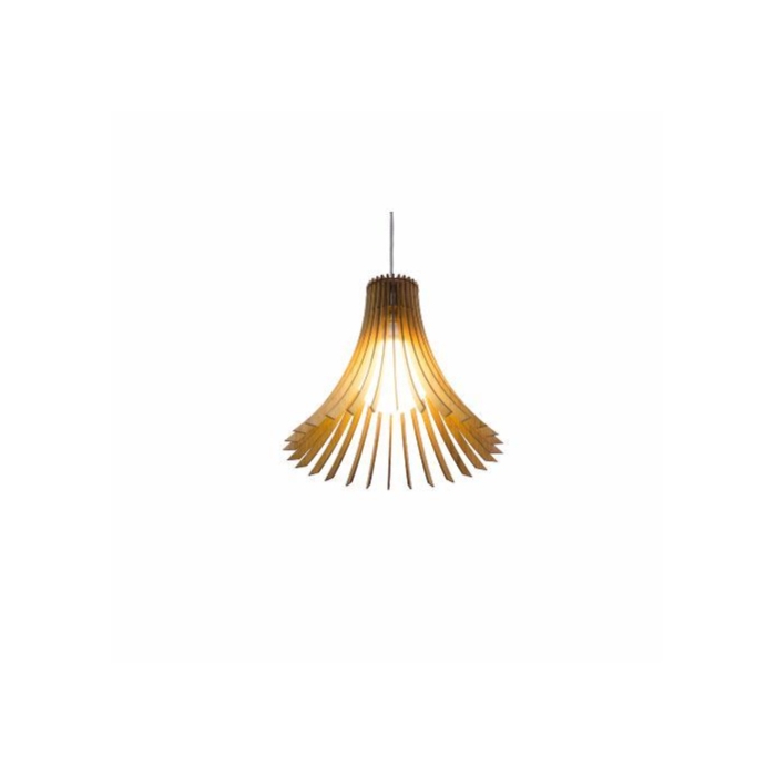 Pendente Fox Lustres Madeira Ripada 1L E27 Ø350x300mm 3008 