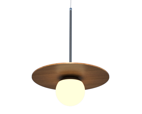Pendente Fox Lustres Madeira Orb 1L G9 Ø300X500mm 1003