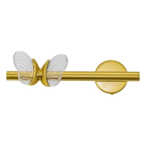 Arandela Starlux Papilio Borboleta Ouro Fosco 6 watts 2700K 240x90mm IDL016WLMG