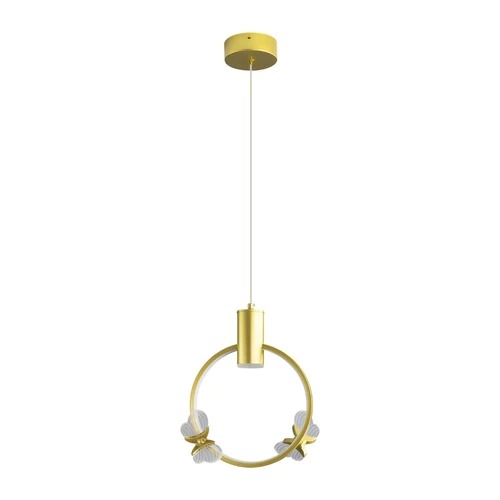 Pendente Starlux Papilio Borboleta Ouro Fosco 26 watts 2700K Ø260x300mm IDL017PSMG