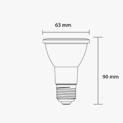 Lâmpada LED Mundial PAR20 IP65 IRC97 7 watts 4000K 36° Bivolt  ML-0211