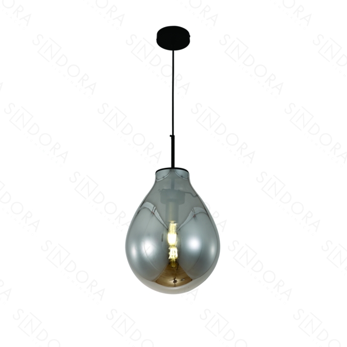 Pendente Sindora Metal Bronze e Vidro Fumê 1L E27 Ø220x300mm DCD04007