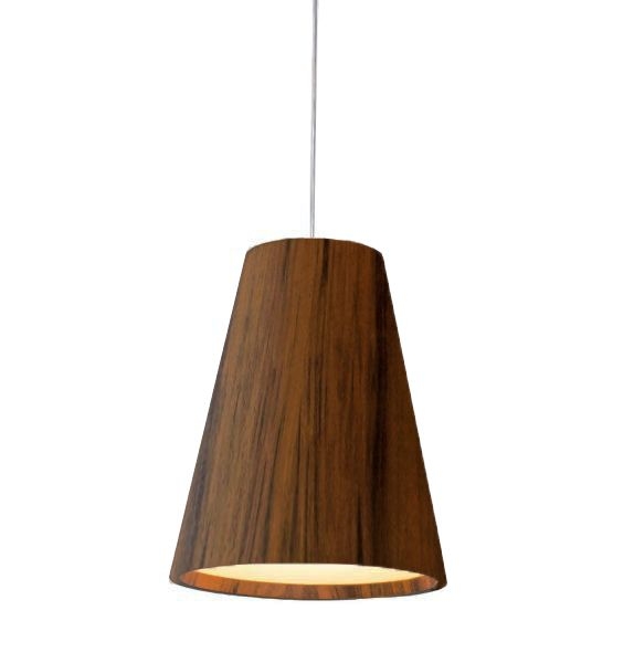 Pendente Fox Lustres Madeira Cônico 1L E27 Ø230X280mm 104