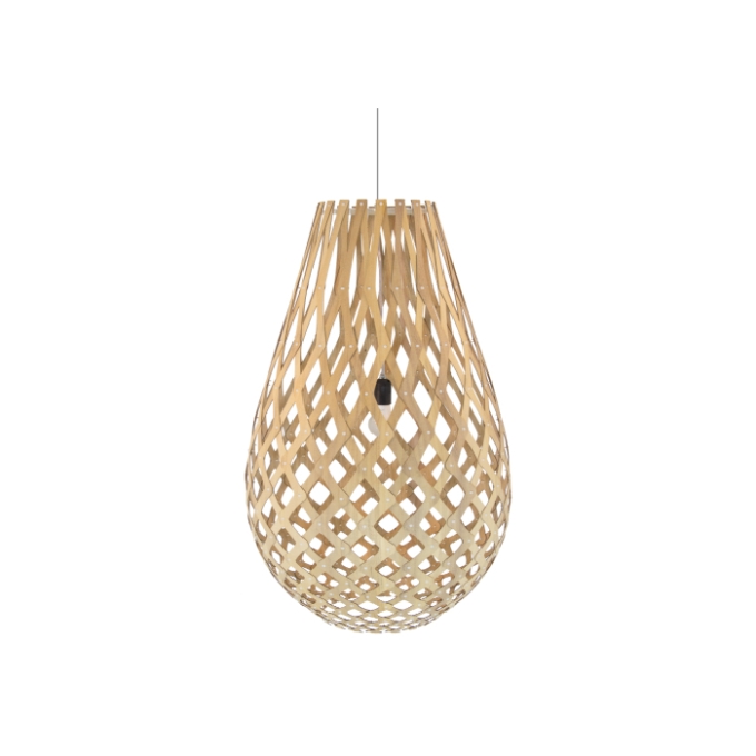 Pendente Fox Lustres Raizen Madeira 1L E27 Ø450x750mm 316