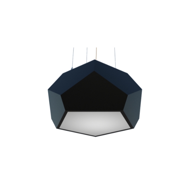 Pendente Fox Lustres Madeira Facetado 2L E27 Ø400x200mm 200