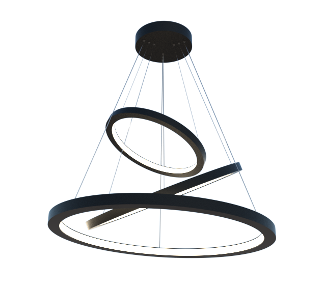 Pendente Fox Lustres Madeira 108 watts 3000K Bivolt Ø700X40x1000cm 1050