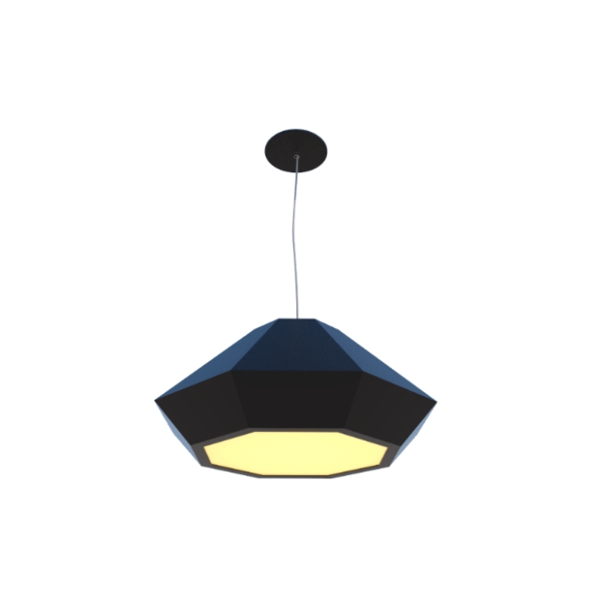 Pendente Fox Lustres Madeira Facetado 3L E27 Ø720x320mm 203