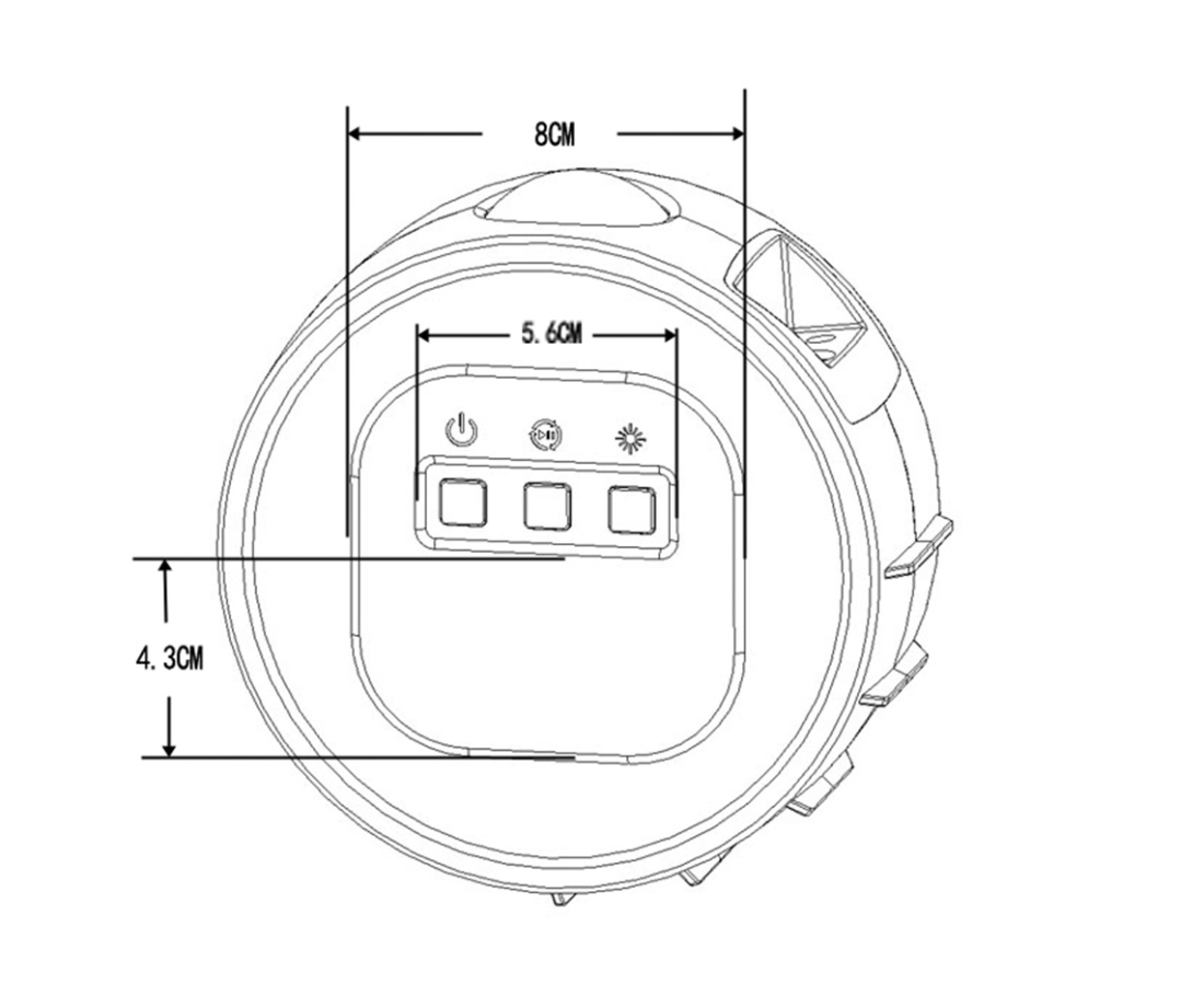 Luminária de Mesa Opus Galaxy Projetor 7,5 Watts Branco Céu Estrelado Ø152x64mm OPS 81232