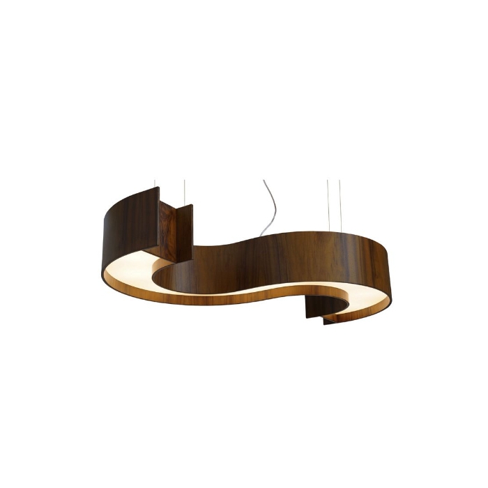 Pendente Fox Lustres Madeira Semi Cilíndrico 6L E27 210x1200x800mm 490