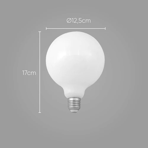 Lâmpada Opus Ballon G125 Latte Leitosa 8 watts 2400K Ø125x170mm OPS 32849