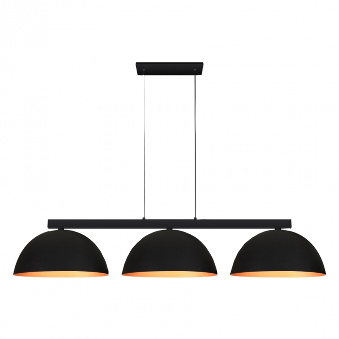 Pendente TKS Levi Triplo Meia Esfera 3L E27 1210x370x2000mm 1719