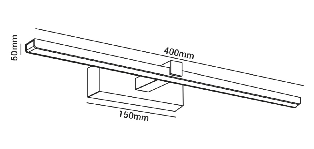 Arandela Opus LED Aquila 8 watts 3000K Bivolt IP44 400mm Branco OPS 82765