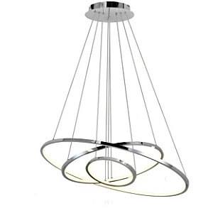 Pendente Starlux Dandara Cromado 60 watts 2700K Ø600/400/200mm ZR092-CH